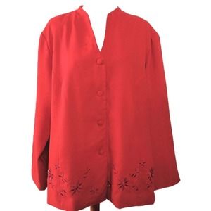 3/$15 Montee Collection Womens 24W Red Blazer